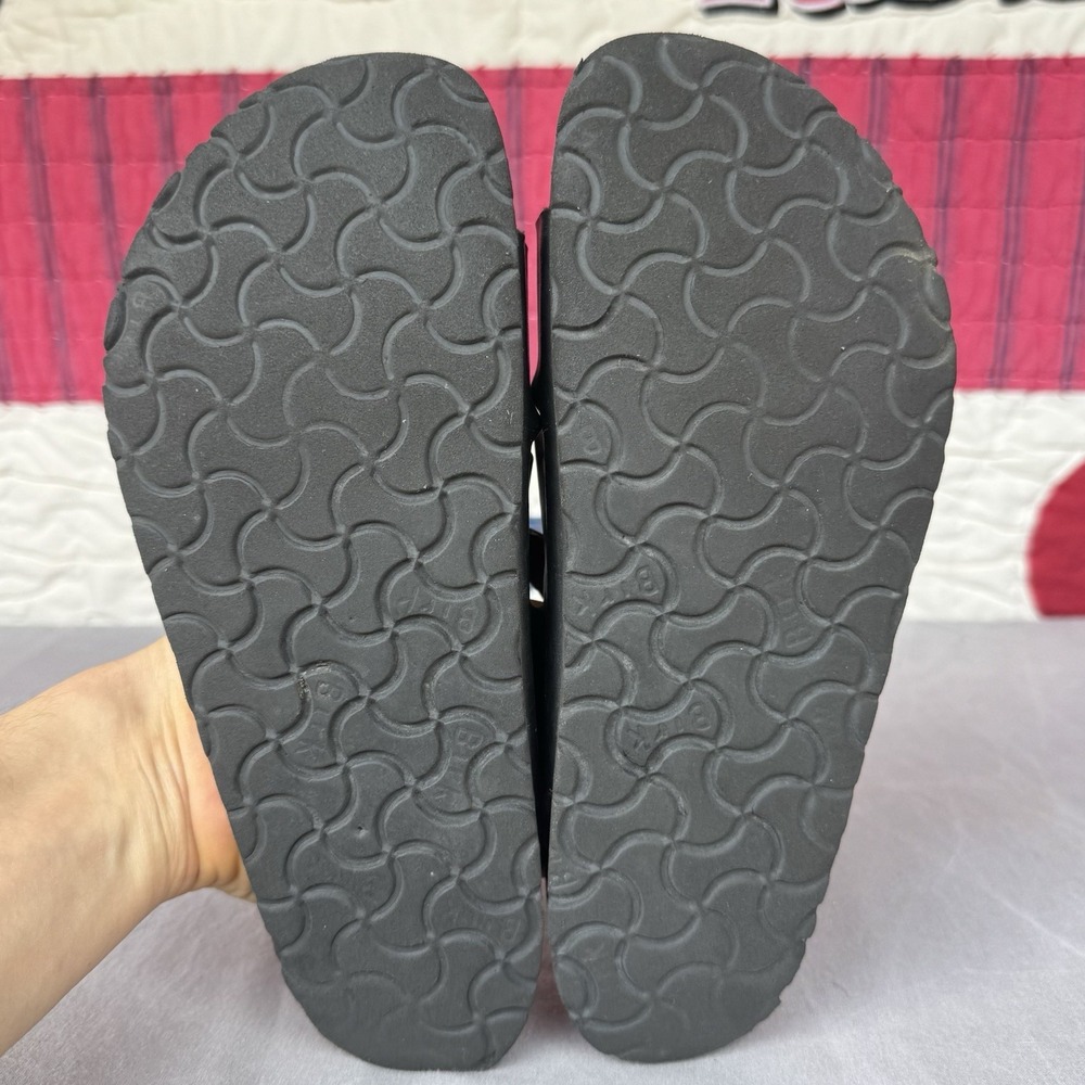 Size 39/W8 - Birkenstock Florida Black Triple Strap Florida Sandals - Picture 7 of 9